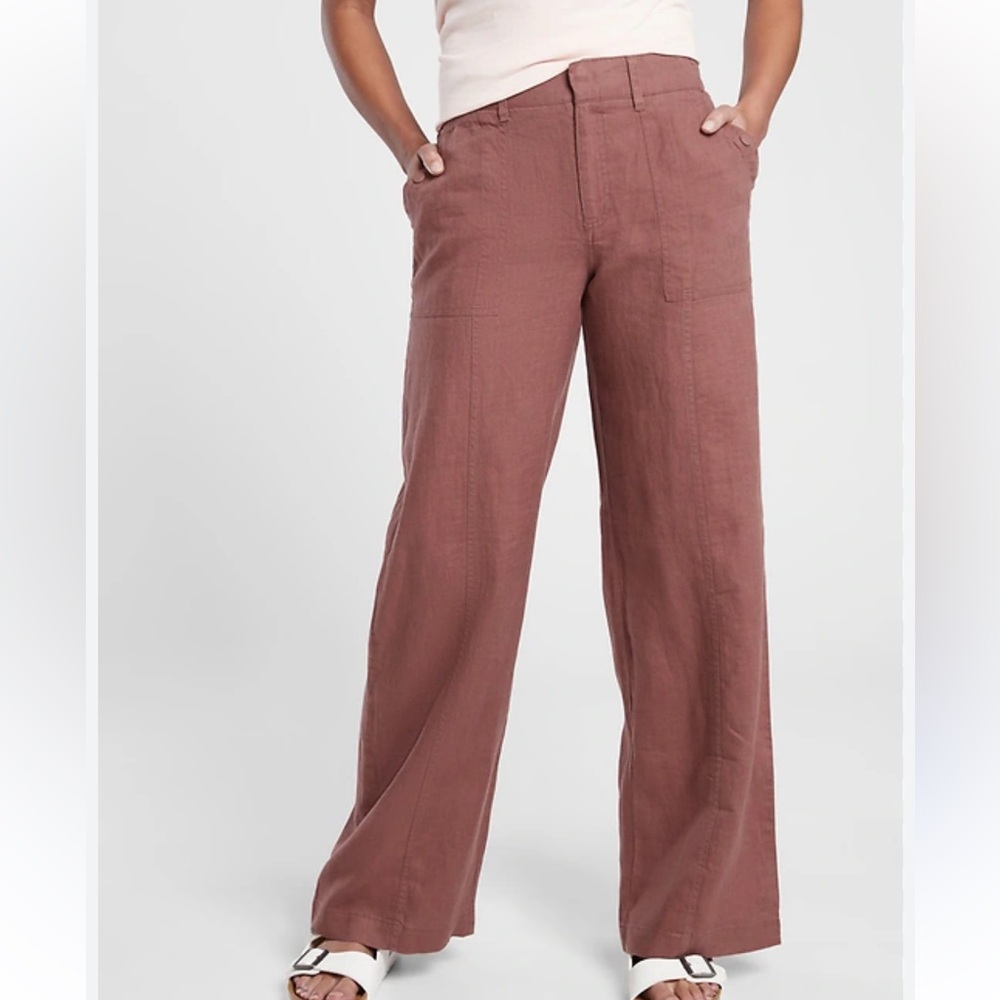 Athleta Linen Wide-Leg Pant
